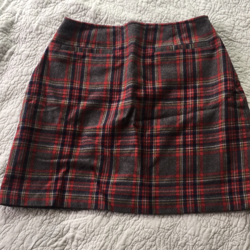 Plaid Wool Skirt